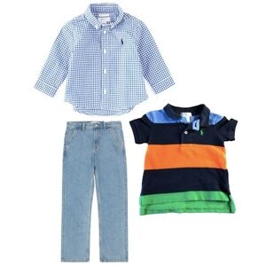 🌿Ralph Lauren Poplin Shirt & Striped Shirt & Calvin Klein Jeans [18 mon]🌿